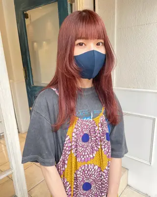 ロング カラー ホンダリサコ 透明感カラー/ボブのヘアスタイル