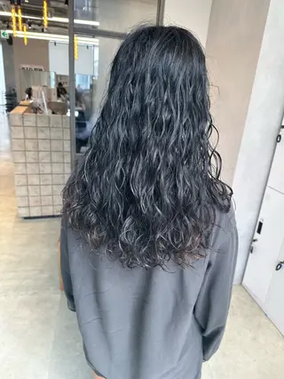 セミロング 🟢ボブパーマ/ハー ドパーマ/大西🟢のヘアスタイル