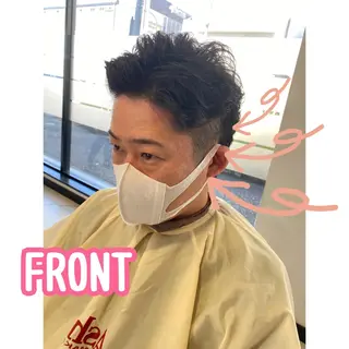 ショート パーマ メンズ 🪽羽エク/Ash 店長/折目奈央🪽のヘアスタイル