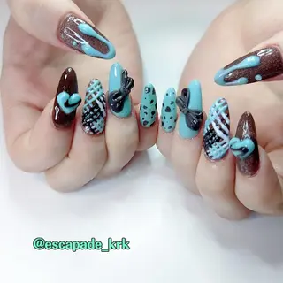 ミディアム ネイル クロキ 。のネイルデザイン