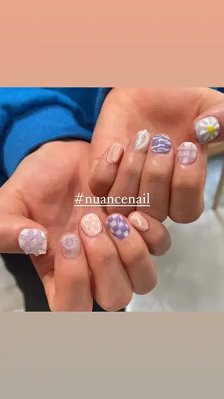 ネイル 淡色ネイル 🎀moeのネイルデザイン