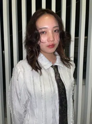 カラー カラー特化美容師 オレンジカラーのヘアスタイル