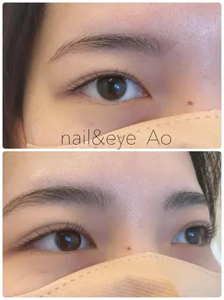 セミロング カラー パーマ ヘアアレンジ メンズ キッズ ネイル マツエク・マツパ アイブロウ nail&eye Aoのマツエク・マツパデザイン