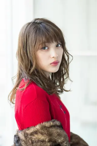 セミロング カラー パーマ Blossom大塚 ディレクター永野のヘアスタイル