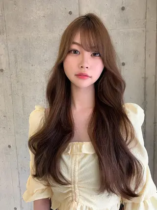 ロング カラー レイヤーカット/ 顔周り 五島巨幹のヘアスタイル