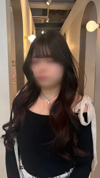 ロング 似合わせレイヤー🪽 グレージュ🪽のあのヘアスタイル