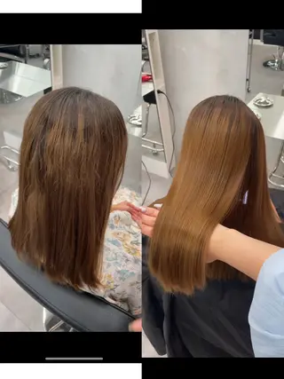 ロング パーマ ブリーチ矯正/ ブリーチ特化mikaのヘアスタイル