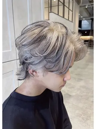 カラー メンズ 日置 結人のヘアスタイル