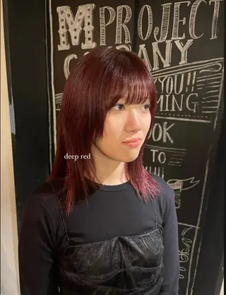 ミディアム カラー MARIO HAIR DESIGN所属・艶カラー/カット 🌒Ameriのヘアスタイル