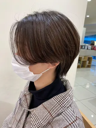 ショート カラー 細めハイライト🩶 ボブ/レイヤーカットのヘアスタイル