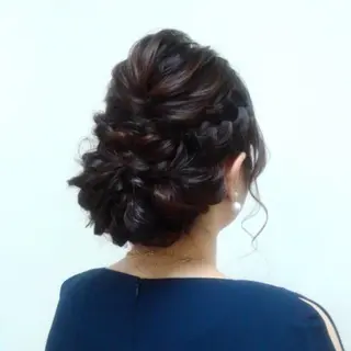 ロング ヘアアレンジ Hair&Make  Delight*のヘアスタイル