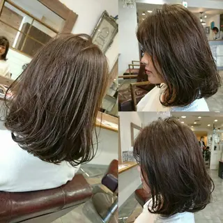 ミディアム カラー little×PORTO 元町所属・Topstylist ゆきこのヘアスタイル