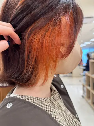 ショート カラー 髪質改善/縮毛矯正/ 暖色カラー💫のヘアスタイル