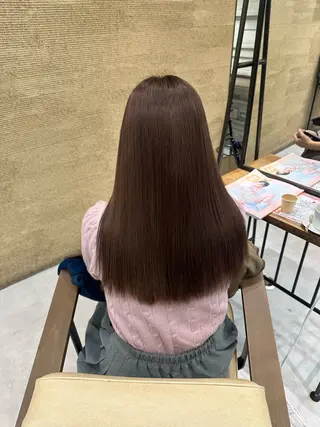 セミロング パーマ 髪質改善AUSTIN登戸所属・野村 一花 / 暖色 カラー / Wカラーのヘアスタイル