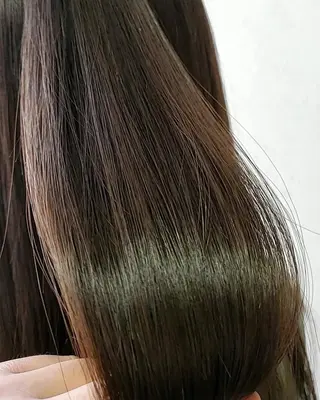 セミロング パーマ 白髪ぼかし☘️クセ 活かし🎈小倉🥇のヘアスタイル