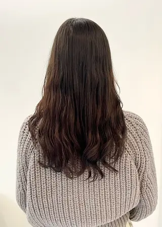 ロング パーマ コテ巻き風パーマ 藤澤　知彌のヘアスタイル