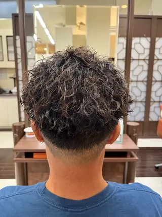ショート パーマ メンズ AROH men's cut&men's perm 船橋店所属・🧊メンズ特化🧊 高木航希のヘアスタイル