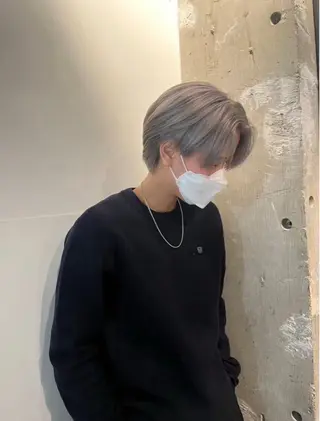 ショート カラー メンズ 暖色艶カラー/ ハイトーン🪽美咲のヘアスタイル