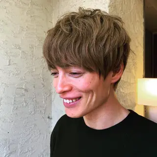 メンズ 髪質改善ストレート/ ブリーチ／渋谷　福田のヘアスタイル