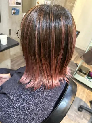 ミディアム カラー La fith 店長 城谷颯人のヘアスタイル