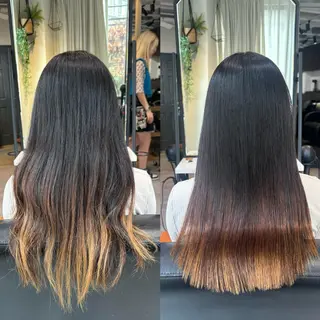 momo🍑/顔周り カット/透明感カラーのヘアスタイル