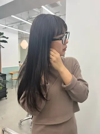 ロング レイヤー/ケアパーマ /ニュアンス/モードのヘアスタイル