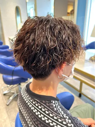 ミディアム パーマ メンズ men’s salon NOA solte. 【メンズサロン ノアソルテ】所属・メンズパーマ職人 加藤 弘貴のヘアスタイル