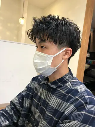 ショート カラー パーマ ヘアアレンジ メンズ ❣️倉敷❣️美髪 カラー能登一成のヘアスタイル