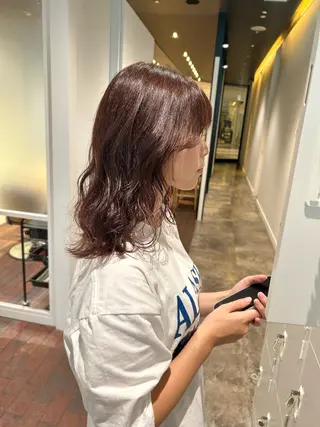 ミディアム カラー CURIO/南船場 /RIN💈🍎のヘアスタイル