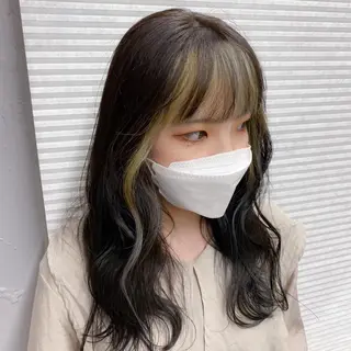 セミロング カラー きよはらちさき🍑 柔らかカラー🌱🫧のヘアスタイル