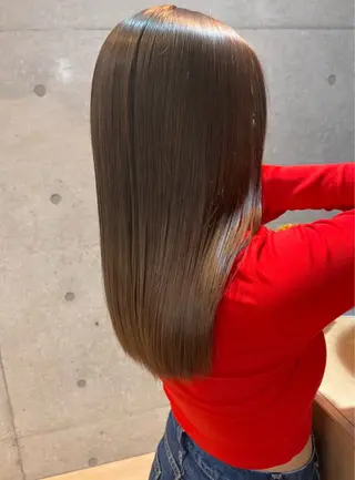 セミロング デジタルパーマ/ 艶カラー/神野楓のヘアスタイル