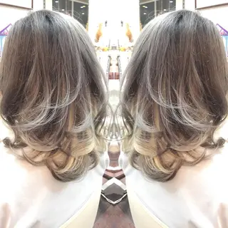 ミディアム カラー 加藤 直樹のヘアスタイル