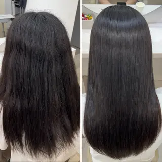 セミロング 【髪質改善】縮毛矯正 /core梅田/西尾のヘアスタイル