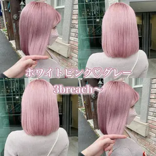 ショート ヘアアレンジ メンズ キッズ 💟Chloe原宿店 🩶ハイトーンのヘアスタイル
