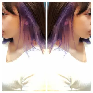 ミディアム カラー ✖️リーアキト LEEAKITO✖️のヘアスタイル