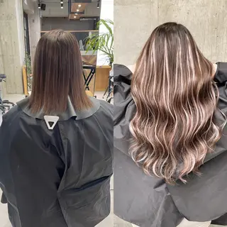 ロング カラー ヘアアレンジ TATSUYA アートディレクターのヘアスタイル