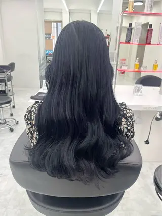 ロング カラー ヘアアレンジ 🎀RIN🎀 就活🩶暗髪カラーのヘアスタイル