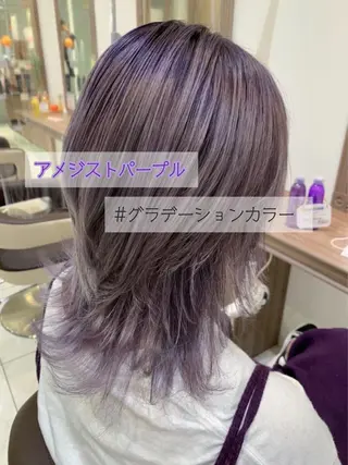 ミディアム カラー 縮毛矯正/髪質改善 継続する美髪のヘアスタイル