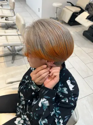 カラー メンズ 🎵ぷる艶ハイトーン 柔らかヘア🍅まあやのヘアスタイル