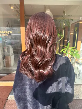 セミロング カラー 安永 涼のヘアスタイル