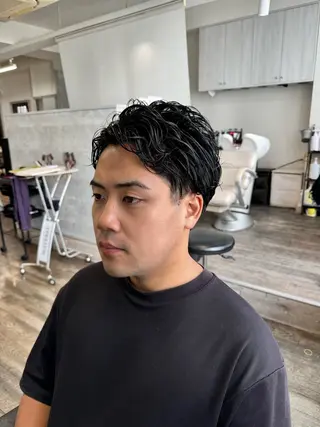 パーマ メンズ 門野 優羽のヘアスタイル