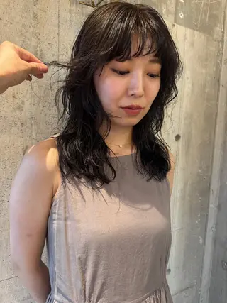 セミロング パーマ 🍈yurina パーマ🍈のヘアスタイル