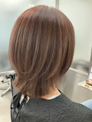ミディアム カラー GOTODAY シェアサロン梅田NU茶屋町店所属・髪質改善/艶カラー 縮毛矯正/みほのヘアスタイル