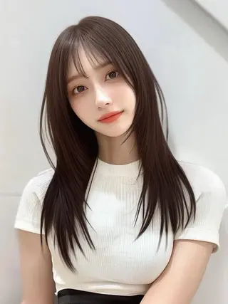 ロング GiseL 梅田【ジゼル】所属・透明感カラー × ハイトーン さきのヘアスタイル