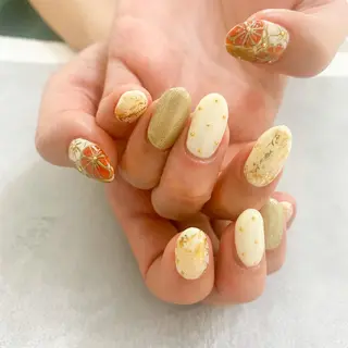 ネイル ゴテゴテ💙ワンホン リオナのネイルデザイン