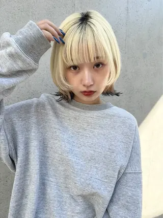 ミディアム 嶋佐 昌大 シマサマオのヘアスタイル