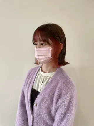 ミディアム ベージュカラー🧸/ 松崎/東区/田中理沙のヘアスタイル