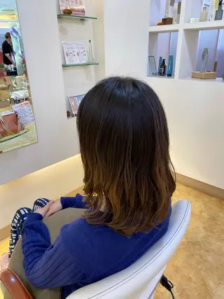 ミディアム パーマ 小松 千夏のヘアスタイル