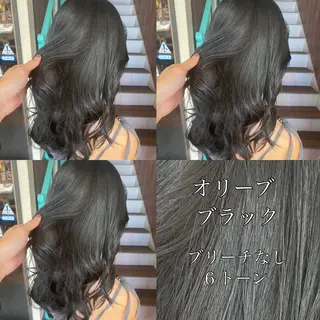 ミディアム カラー パーマ ヘアアレンジ 暗髪透明感カラー/ インナー/小島良太のヘアスタイル