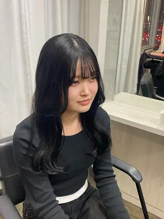 ロング MIREI /韓国風 /大阪美容室のヘアスタイル